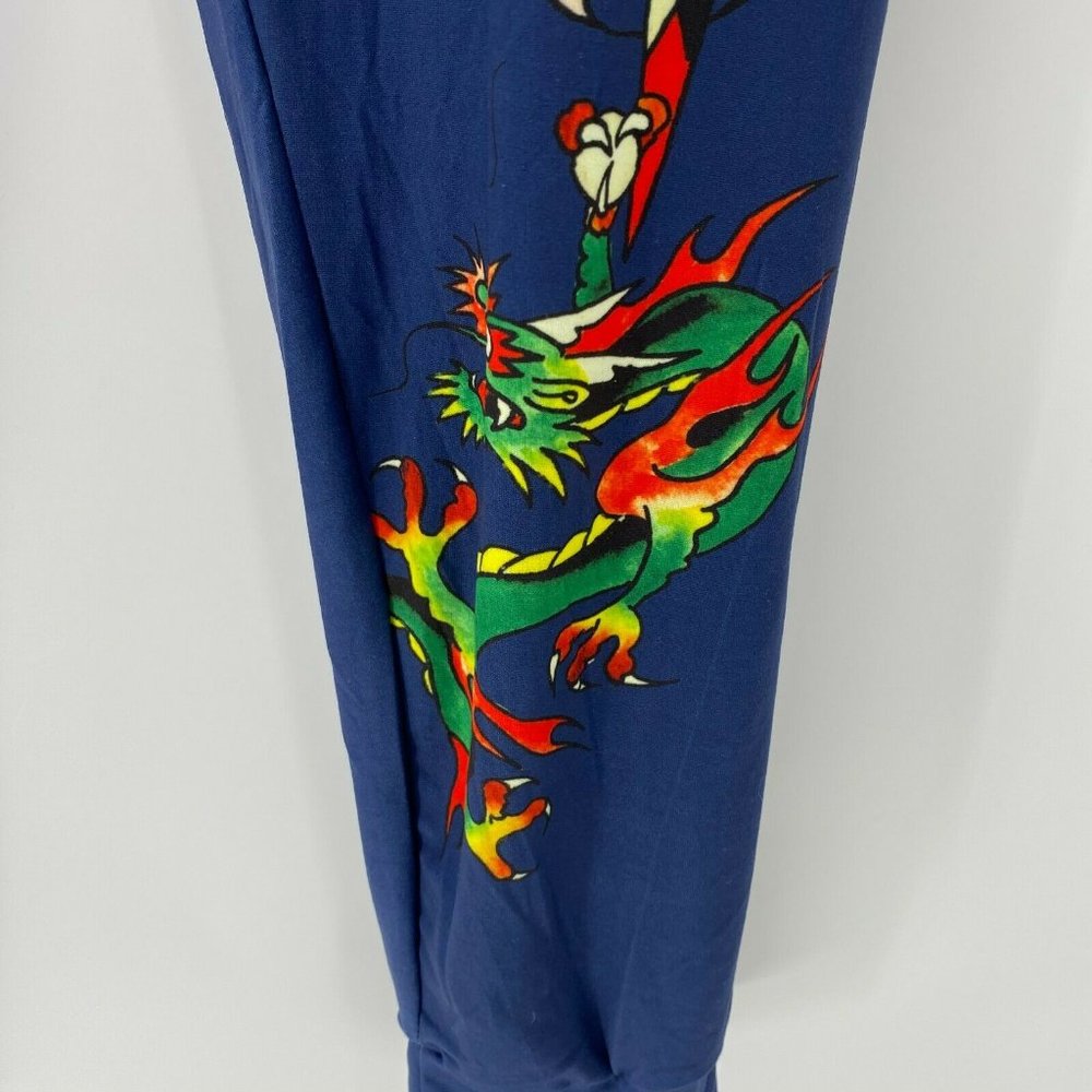 Ed Hardy lounge pants sz L Navy pockets skull NWT